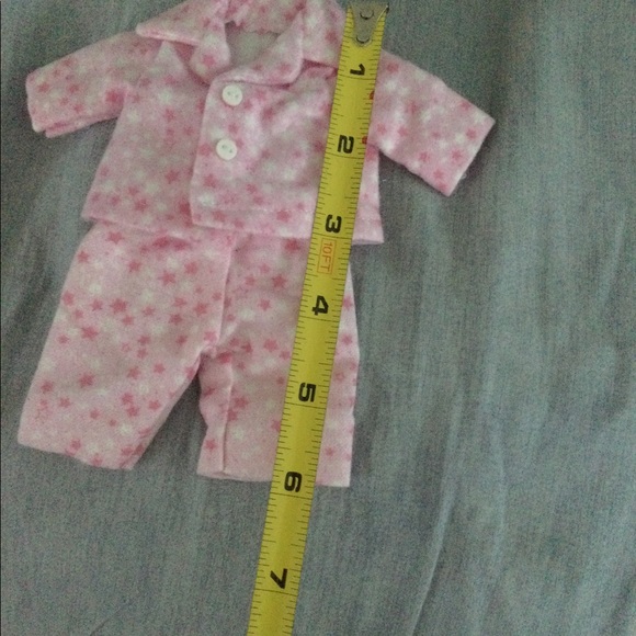 Pink and white doll pajamas - Picture 4 of 9